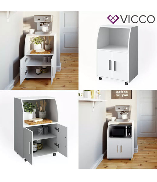 Vicco Armadio da cucina armadio per il microonde Credenza Elio su rote