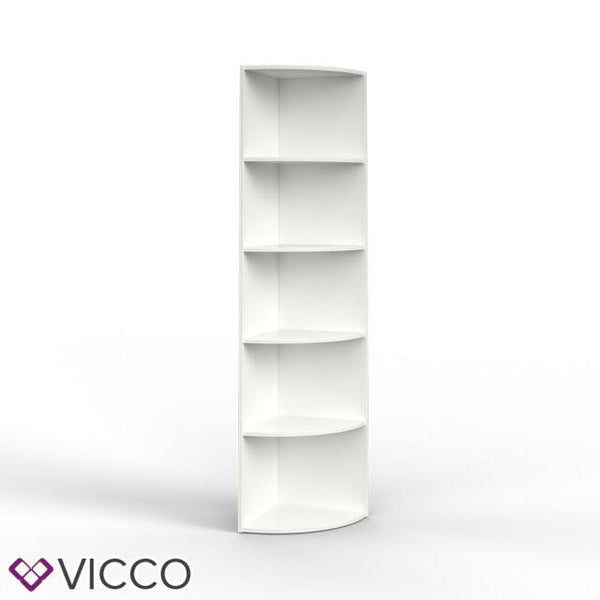 Vicco Scaffale angolare Ecki Libreria bianco 5 scomparti Scaffalatura