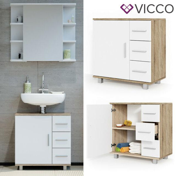 Mobile lavatrice 190 x 64 cm - scaffale bagno vicco - IdeaLuceStore