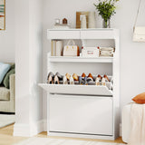 Scarpiera con 2 ante a ribalta, una scarpiera stretta