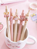 Penna gel casuale con design fumetto 4 pezzi