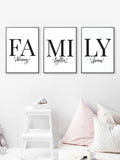 Painting senza cornice con grafica lettera 3 pezzi