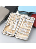 Set per manicure con 19 unghie Strumento per cure di bellezza Tagliaunghie e unghie