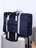 Borsa Da Viaggio Leggera Portatile Valigetta Con Cerniera A Colori monocolore, Borsa Borsone Pieghevole Minimalista Per Viaggio