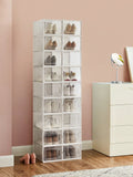 Scatole per Scarpe Organizzatori Porta Scarpe Pieghevoli e Impilabili