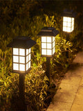 set Luci Percorso A Energia Solare In Forma Di Piccola Casa Con Led Per Prato