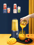 Frullatore portatile USB a 6 lame, Miscelatore per frullati elettrico piccolo automatico per frullati di frutta, spremiagrumi
