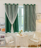 Set di 2 pannelli di tende con taglio a forma di stella tende oscuranti