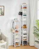 Scarpiera Verticale Scarpiera Stretta a 11 Livelli Organizzatore di Scarpe in Legno per Guardaroba