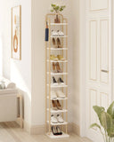 Scarpiera verticale, scarpiera a 10 livelli, torre per piccole stanze, autoportante, regolabile