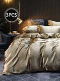 Set di biancheria da letto in raso 3 pezzi senza imbottitura federa con bordo largo
