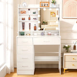 Toeletta illuminati in stile Ins, mobili per camera da letto moderni scandinavi, cassettiera con grande capacità di stoccaggio