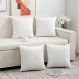 Federe quadrate in puro cotone bianco con chiusura lampo Lavabili in lavatrice