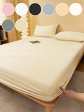 Lenzuolo con angoli tinta unita, lenzuolo, biancheria da letto coprimaterasso, morbido e confortevole