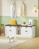 Mobile Lettiera per Gatti, Mobile per Lettiera Gatto con Porte USB e Prese di Corrente