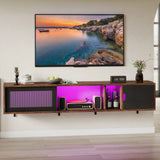 Mobile TV sospeso 148 cm – Per TV fino a 65 pollici con 7 LED RGB (22 modalità)