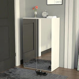 Scarpiera Salvaspazio 2 Ante e 6 Ripiani Porta Scarpe Armadio Portatutto in Legno Multiuso