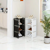 Scaffale salvaspazio per scarpe su più ripiani - Ripiani in metallo pieghevoli e portatili