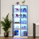 Vetrina con ante e ripiani regolabili, libreria alta 65