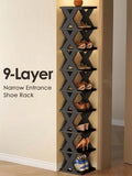 Portascarpe Organizzatore Portascarpe Autoportante Salvaspazio 9/6 Ripiani Stretti