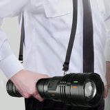 Torcia LED ricaricabile più potente al mondo con porta di ricarica