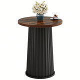 Tavolo da pranzo rotondo tavolo da pranzo moderno da cucina rotondo da 60 cm con base in metallo per piccoli spazi