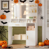 Toeletta da Trucco, Luminosità Regolabile, Tavolo da Trucco con Specchio Grande