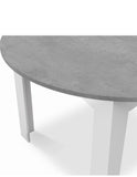 Tavolo da pranzo rotondo allungabile 4-8 persone piano effetto faggio nero 120-160cm