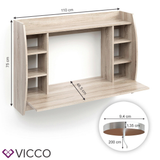 Scrivania a parete Max Stazione da ricarica QI sonoma Vicco