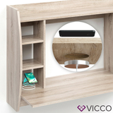 Scrivania a parete Max Stazione da ricarica QI sonoma Vicco