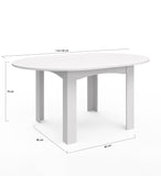 Tavolo da pranzo rotondo allungabile 4-8 persone Bianco 120-160 cm