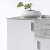 Stella Trading Bobby 4 Comò, Bianco (Cemento), 80 x 82 x 35 cm