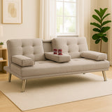 Letto Convertibile 2 in 1 con Bracciolo Portabibite Imbottitura Ergonomica ad Alta Densità