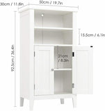 Mobiletto bagno Armadietto da Terra Mobile da Bagno Credenza Multiuso Bianco