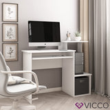 Vicco Scrivania Tavolo da lavoro Tavolo da computer Karl Tavolo da PC Mensole Tavolo da ufficio