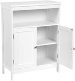 Mobile Bagno Bianco Armadietto da Terra Mobiletto Autoportante con Ante