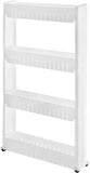 Scaffale portaoggetti con Ruote Bianco carello da Bagno o Cucina