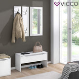 Vicco Guardaroba per corridoio Ruben bianco Set guardaroba Panca per le scarpe Guardaroba completo Corridoio