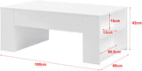 Tavolino da caffè/da Divano 42 x 100 x 60 cm Tavolo Basso da Salotto/Soggiorno in Forma Rettangolare 