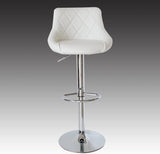 Sgabello da Bar con Schienale Poggiapiedi in Ecopelle Sedia Girevole Moderna 1 Pezzo Bianco