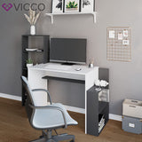 Vicco Scrivania Tavolo da lavoro Tavolo da computer Bill Tavolo da PC Mensole Tavolo da ufficio