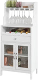 Cantinetta portabottiglie di Vino Credenza Bianca con portabottiglie,
