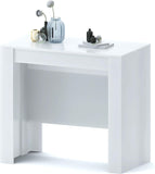 Tavolo Consolle Allungabile Fino A 3 Metri Tavolo 14 Posti Salvaspazio 78 x 51 x 90 cm Bianco Lucido