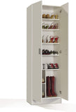  Armadio Multiuso a 2 ante, Melamina, Bianco, factor Kawai B02180 x 59 x37 cm