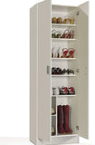 Furniturefactor Kawai B02 Armadio Multiuso a 2 ante, Melamina, Bianco, 180 x 59 x37 cm