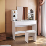 Tavolo per Cosmetici Sgaballo, con Luce per Il Trucco, Moderno