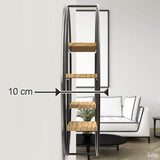 Gadgy ® Mensola da Muro Design l con4 Ripiani l Mensola Design l 100% Legno Naturale e Metallo Saldato l Stile Nordico l Ø 42 x 10 cm