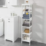 Mobiletto da Bagno salvaspazio Scaffale Scala con 5 Ripiani