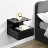 Mensola da Parete con Cassetto 40 x 35 x 31 cm Comodino da Notte Scaffale
