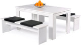 Set con Tavolo e 2 panche per la Sala da Pranzo. Disponibile in 2 Diverse colorazioni.